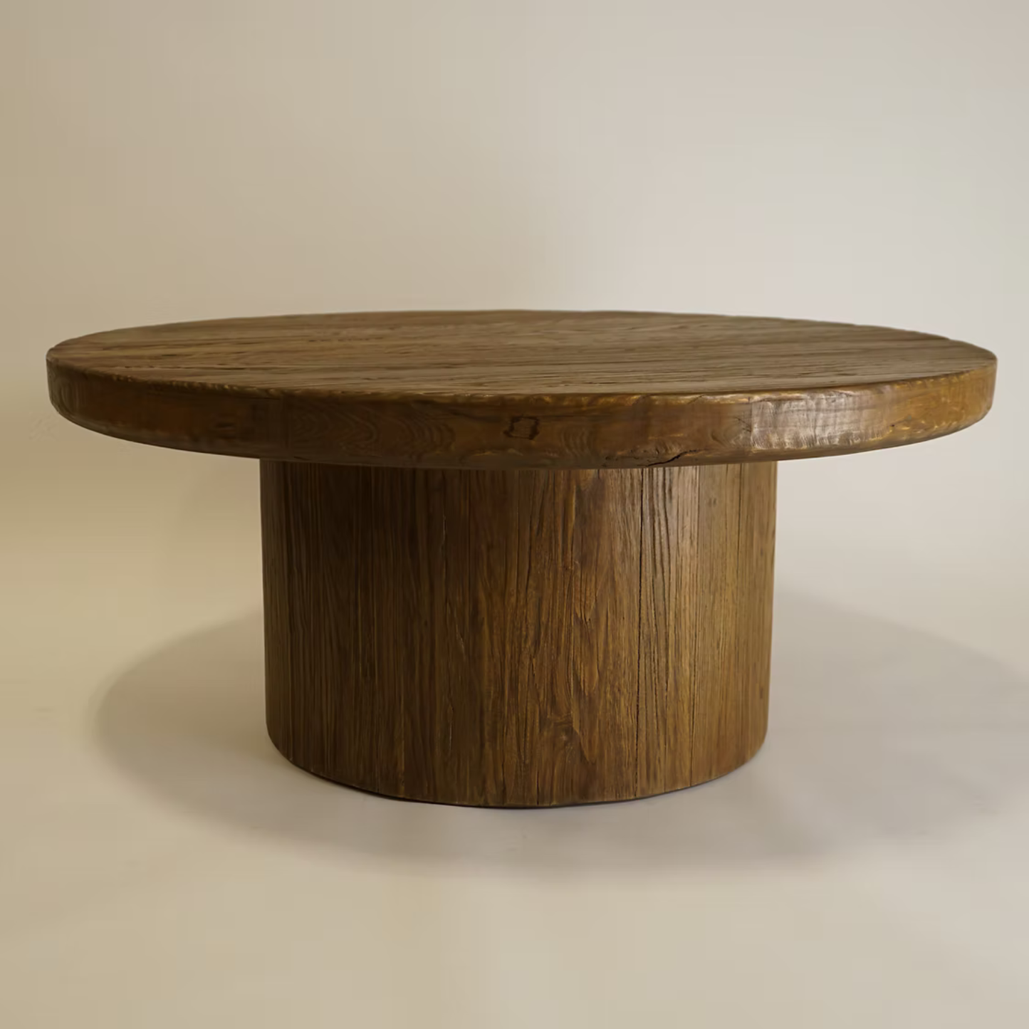 Table basse ronde en bois recyclé Milo
