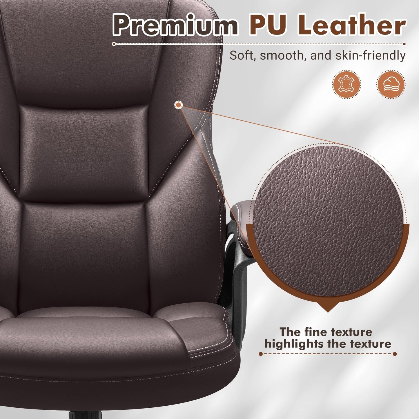 Chaise de bureau Homall à dossier haut, ergonomique, pour cadre supérieur.