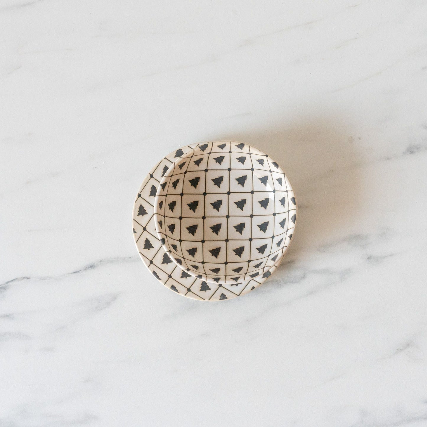 Bol en grès à motif d'arbre