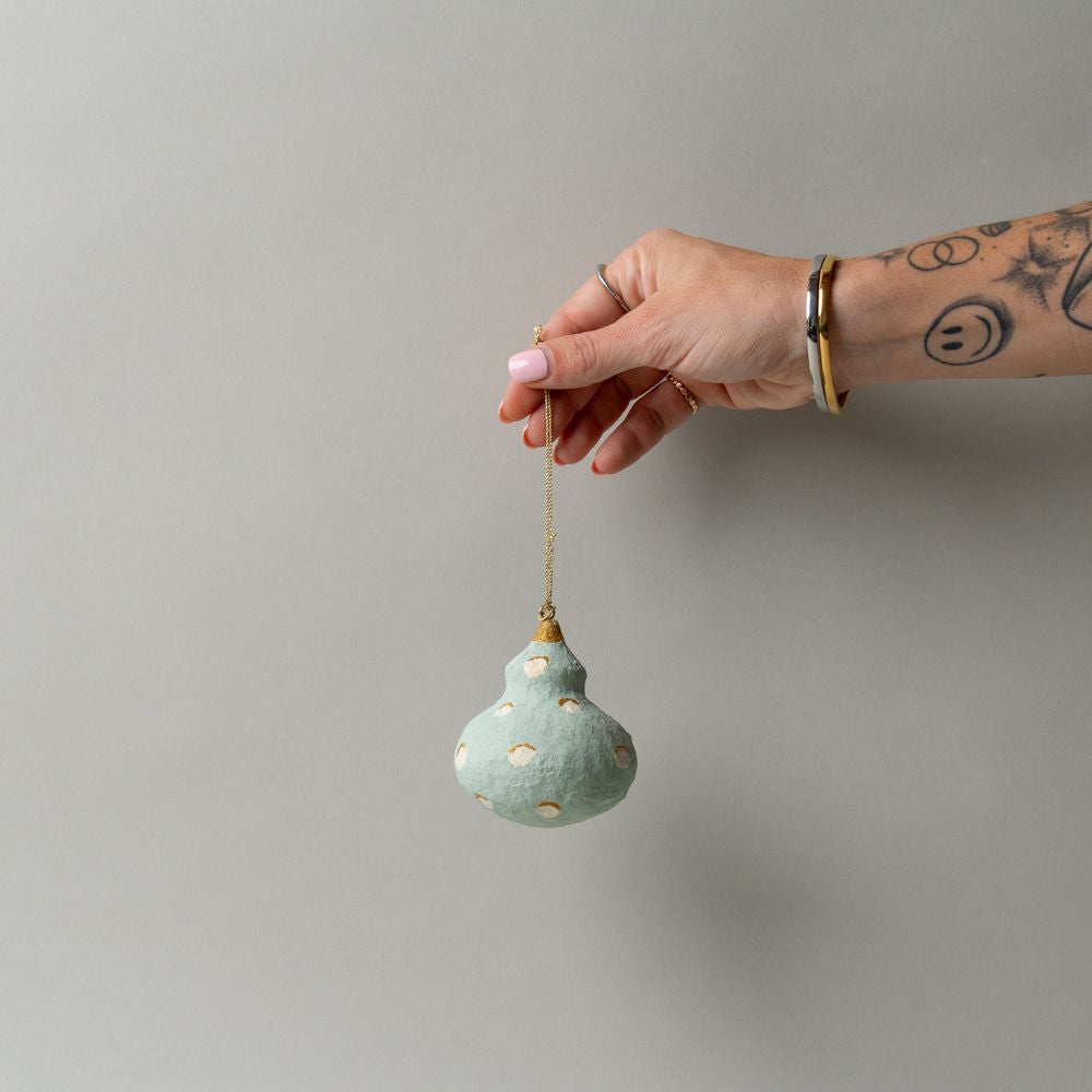 Ornement en papier mâché fait main - Forme courbe