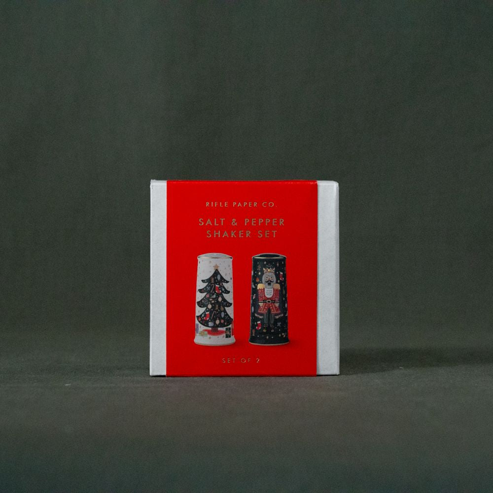 Ensemble salière et poivrière à motif Casse-Noisette