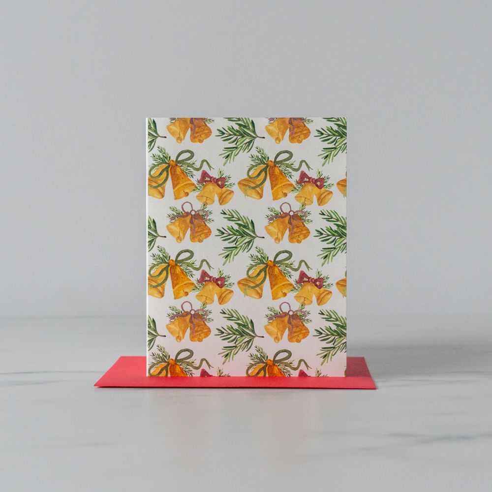 Carte de vœux Cloches et Nœuds