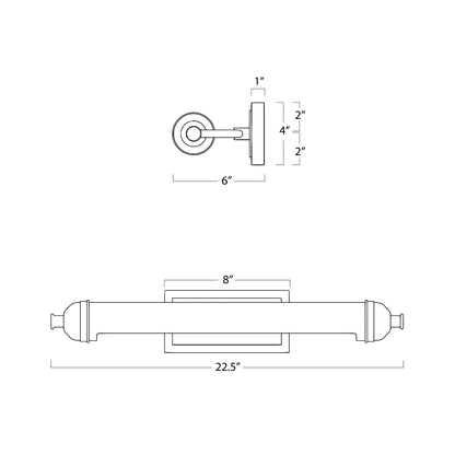 Applique murale Devon - Grand modèle/Laiton