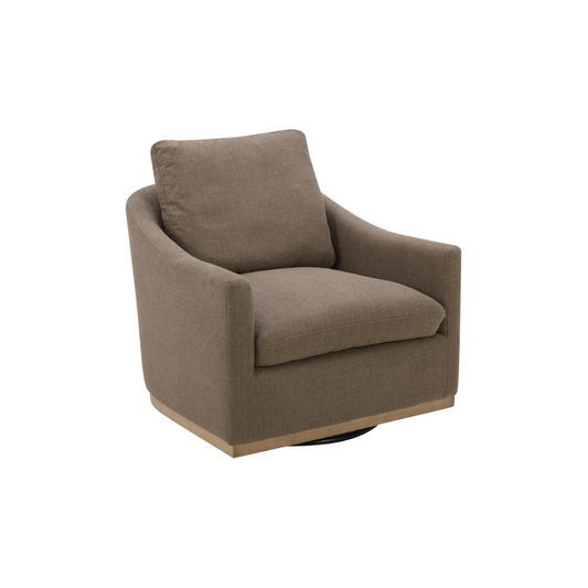 MODÈLE D'EXPOSITION - Fauteuil pivotant Lennyn - Taupe clair