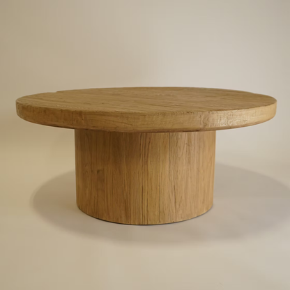 Table basse ronde en bois recyclé Milo
