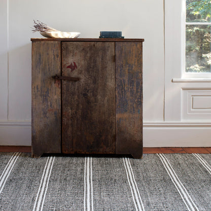 TAPIS EN DÉPÔT DE STOCK - Tapis Malta noir/ivoire tissé à la main en laine - 2,44 m x 3,05 m