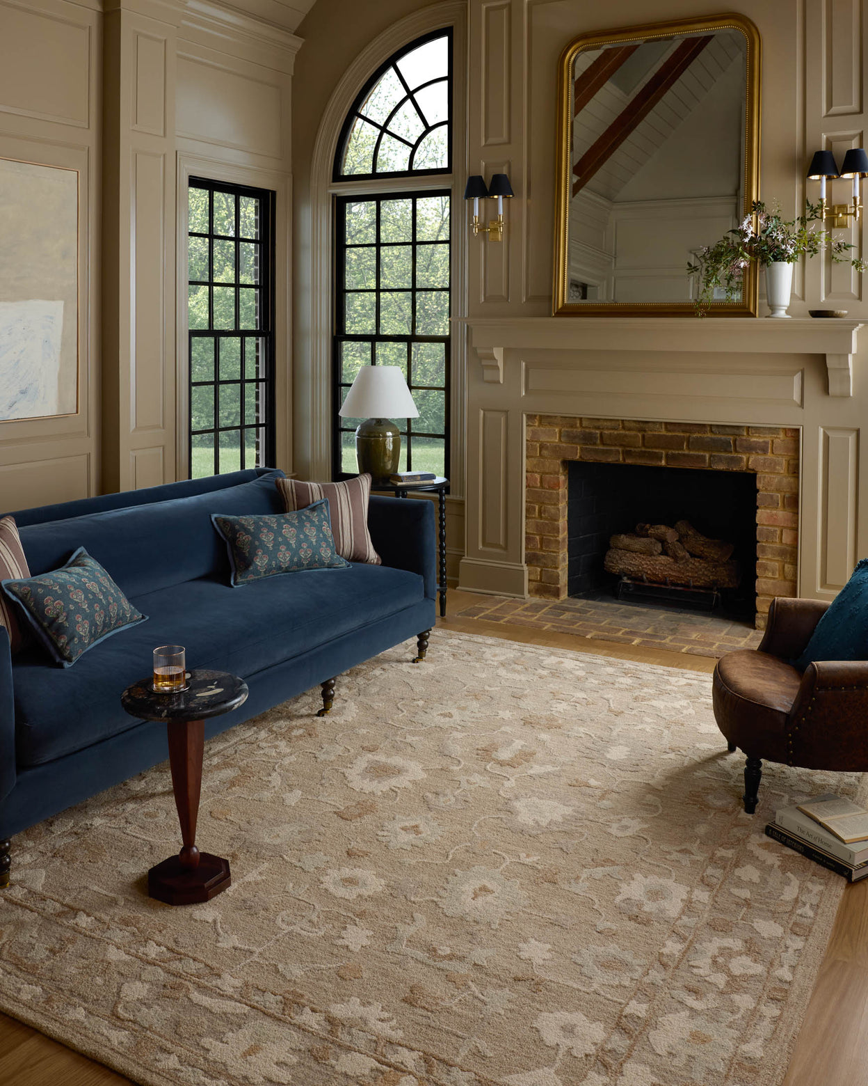 Tapis Chris Loves Julia x Loloi Dorothea kaki/gris colombe