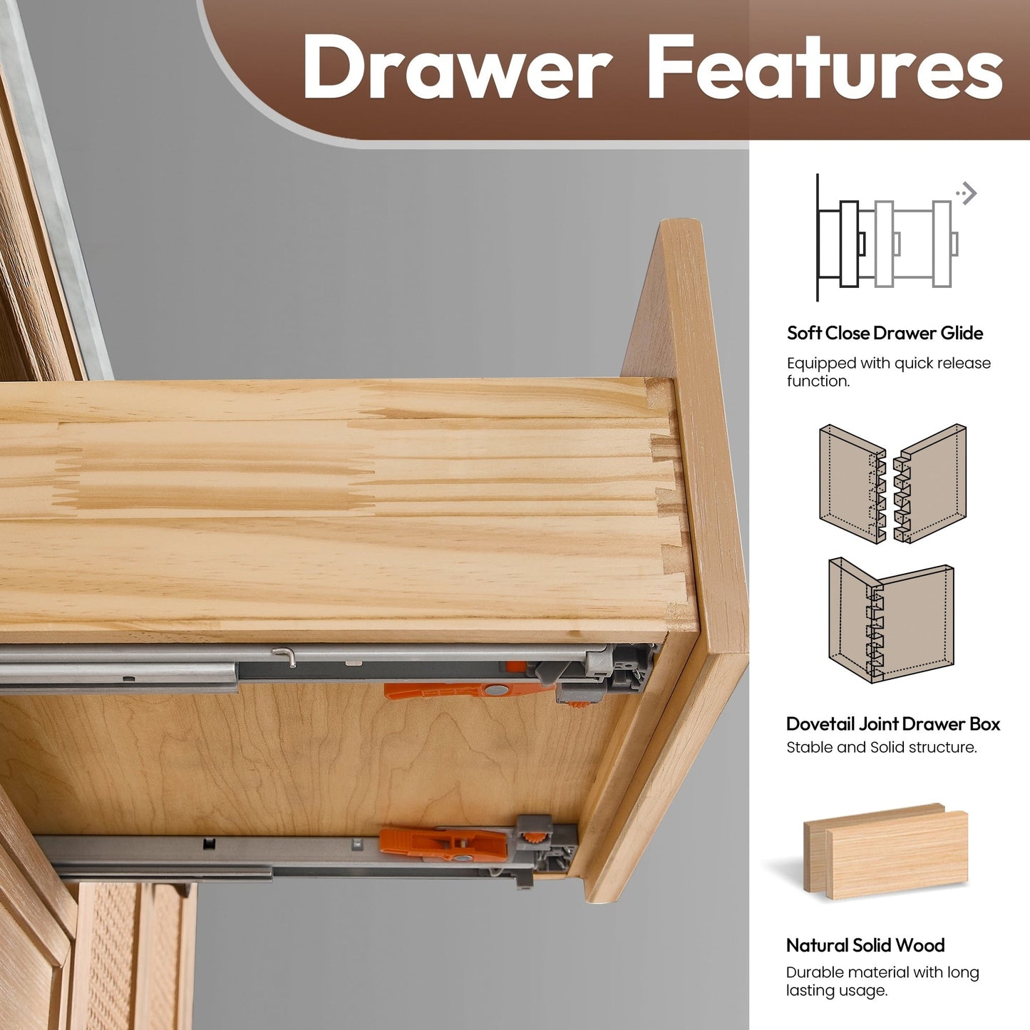 Meuble-lavabo Hervas avec plateau en marbre naturel, sans miroir.