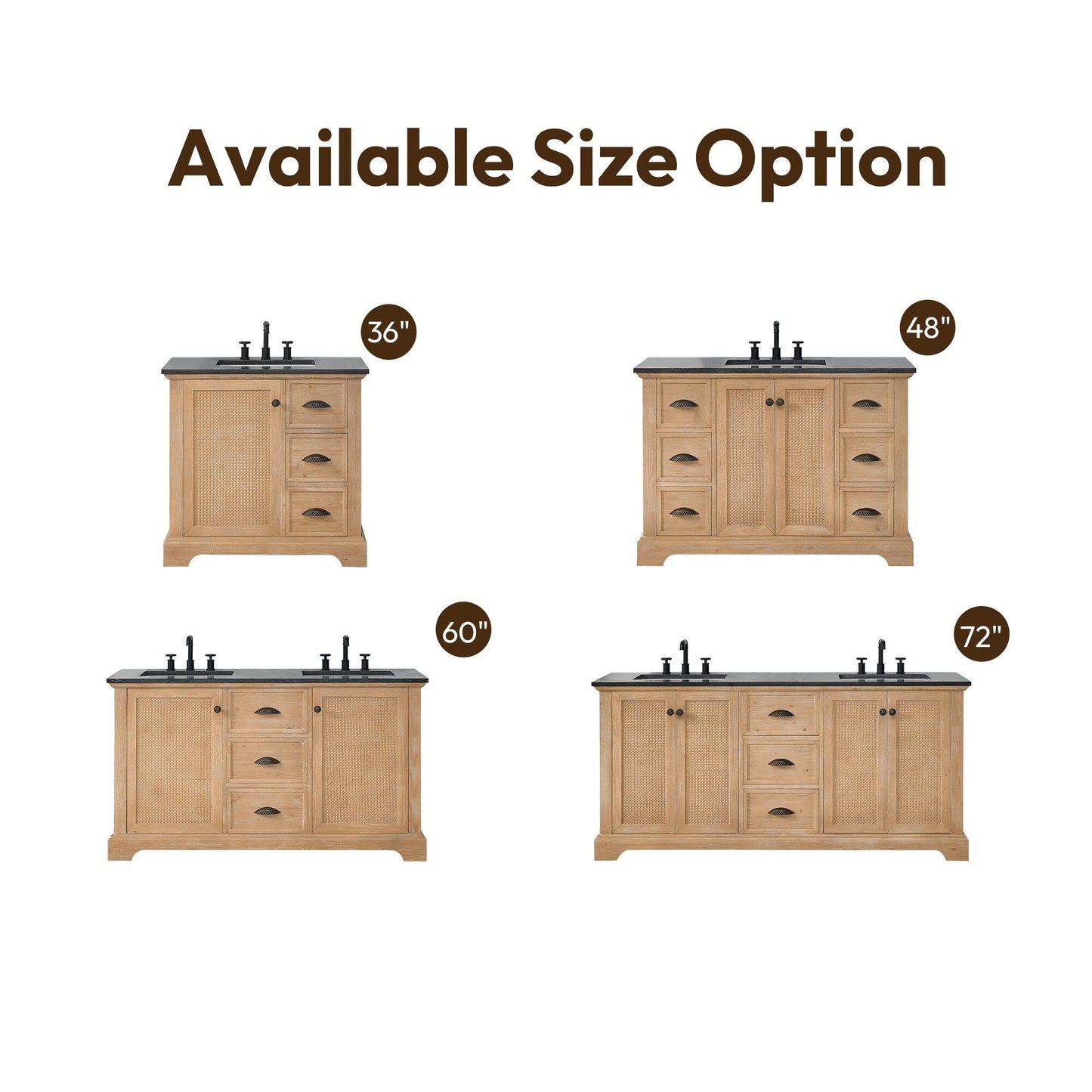 Meuble-lavabo Hervas avec plateau en marbre naturel, sans miroir.