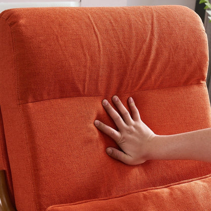 Fauteuil de loisirs avec dossier haut en bois massif et accoudoirs, fauteuil d'appoint