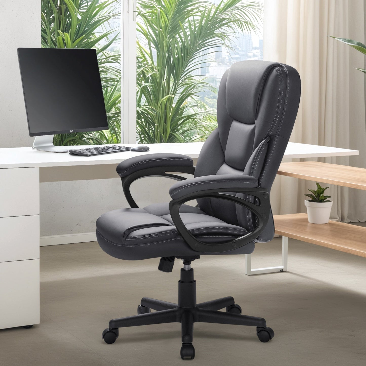 Chaise de bureau Homall à dossier haut, ergonomique, pour cadre supérieur.