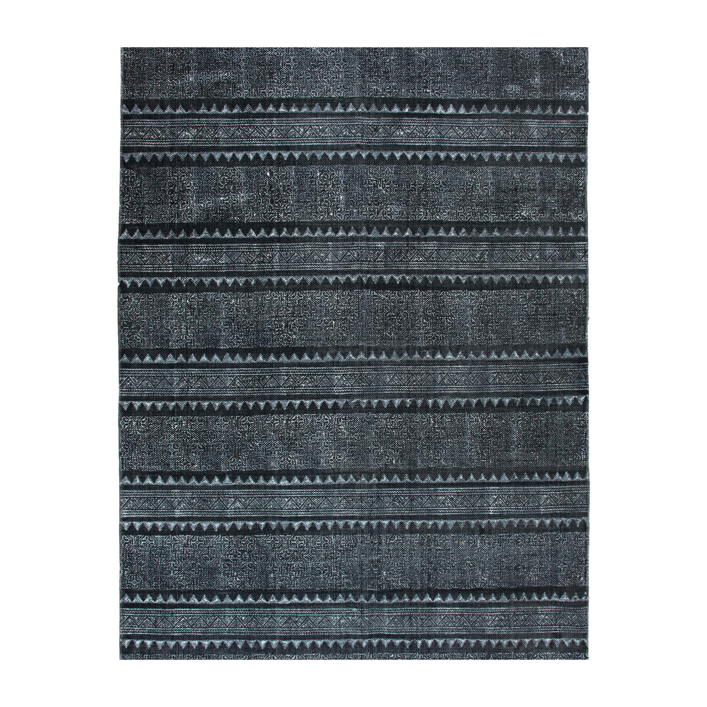 TAPIS EN DÉSTOCKAGE - Tapis imprimé indigo - 2,74 m x 3,66 m