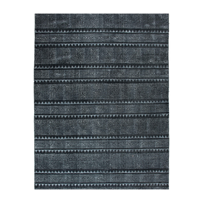 TAPIS EN DÉSTOCKAGE - Tapis imprimé indigo - 2,74 m x 3,66 m