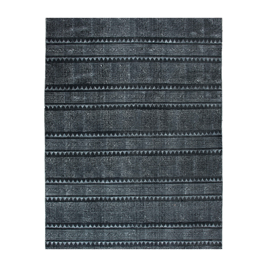 TAPIS EN DÉSTOCKAGE - Tapis imprimé indigo - 2,74 m x 3,66 m