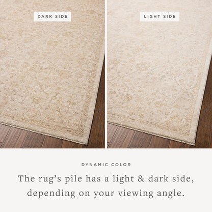 Tapis Chris Loves Julia x Loloi Palma Ivoire / Sable