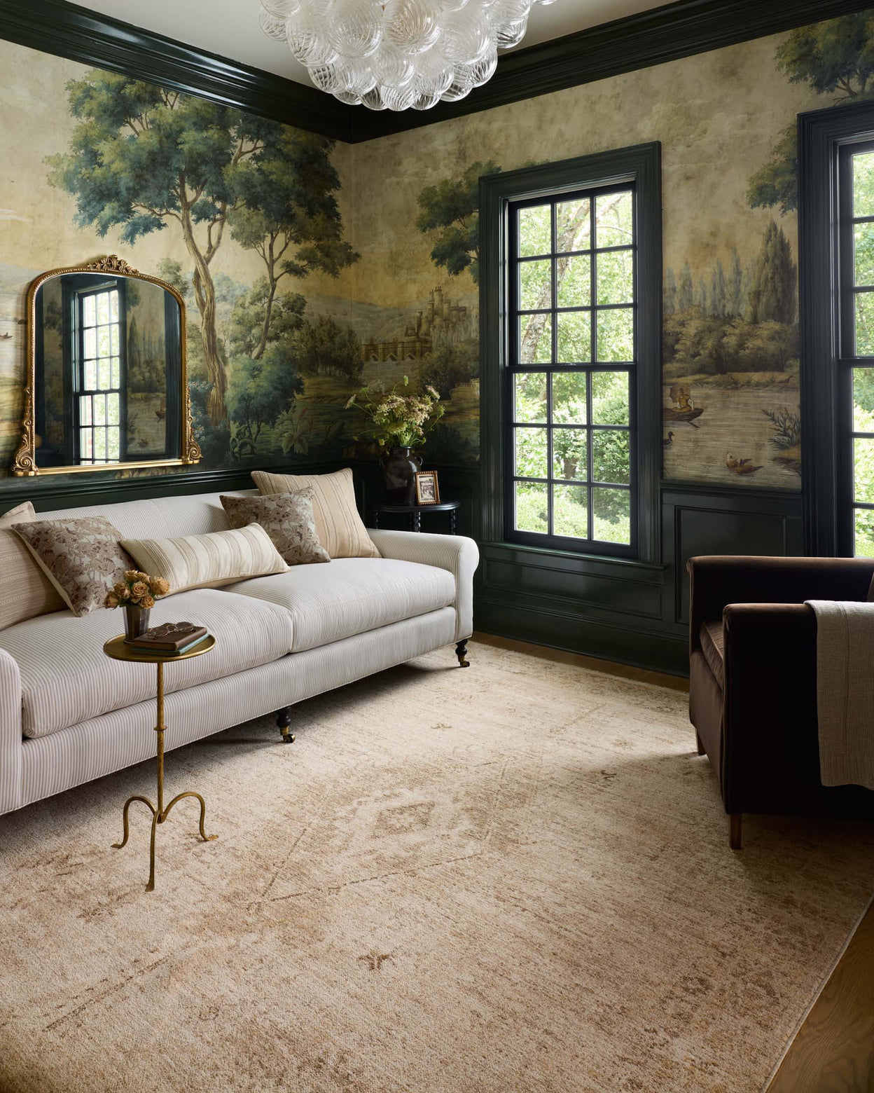 Tapis Chris Loves Julia x Loloi Palma Naturel / Fumé