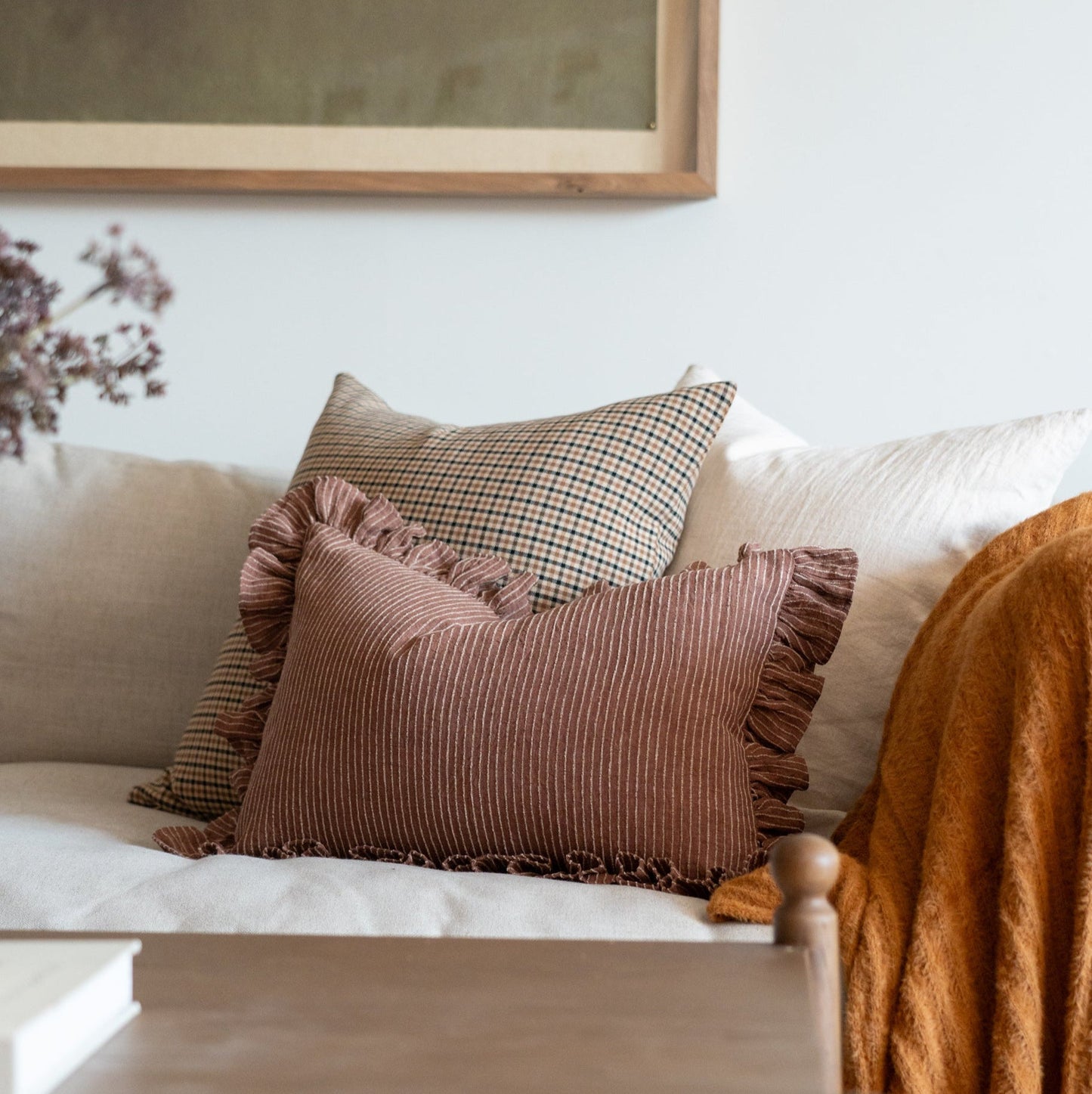 Housse de coussin à volants Cordelia