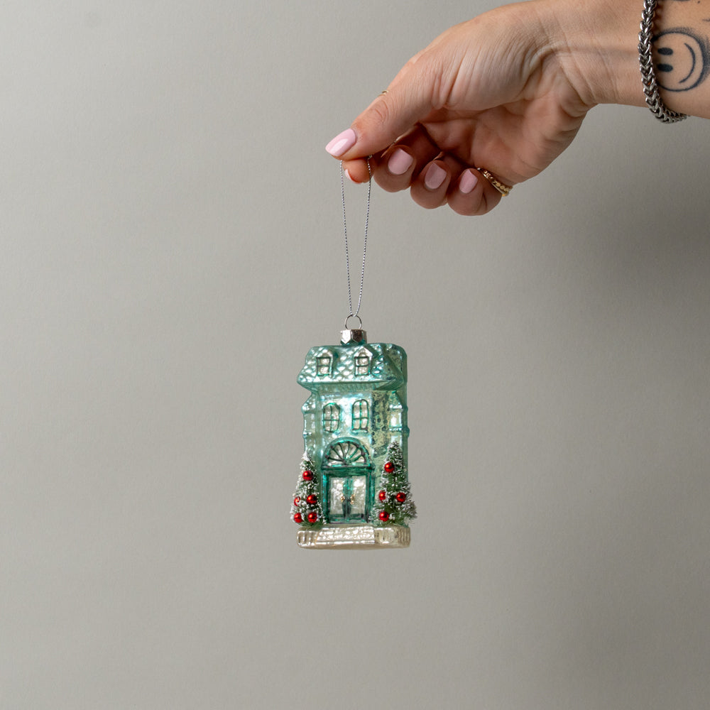 Décoration de maison bleue pour les fêtes