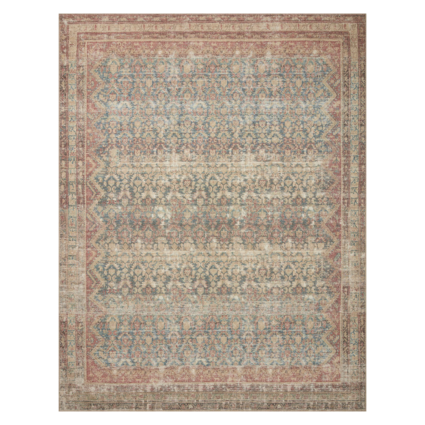TAPIS EN DÉPÔT DE STOCK - Angela Rose x Loloi Aubrey Ocean / Spice Rug - 229 x 299 cm