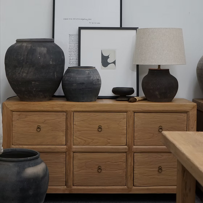 Buffet Reid à 6 tiroirs en bois recyclé