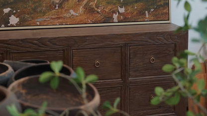 Buffet Reid à 10 tiroirs en bois recyclé