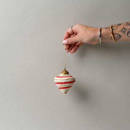 Ornement en papier mâché fait main - Forme de diamant