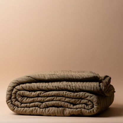 Couette Kantha en caroube