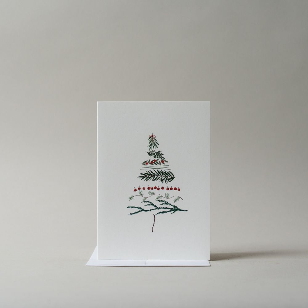 Carte de Noël minimaliste avec sapin