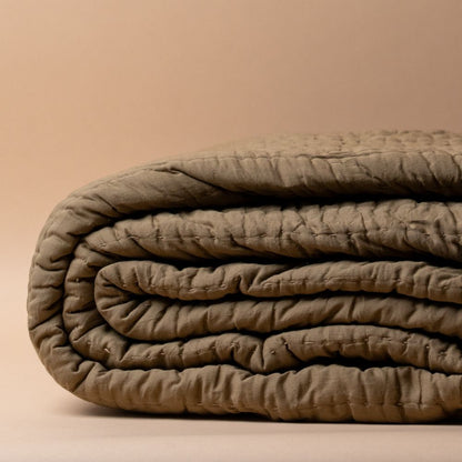 Couette Kantha en caroube