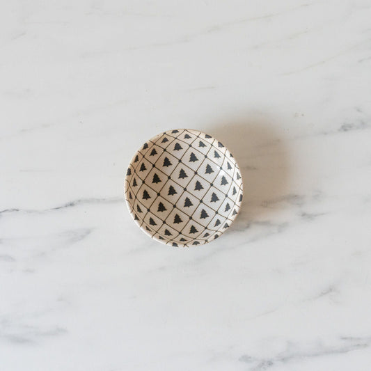 Bol en grès à motif d'arbre